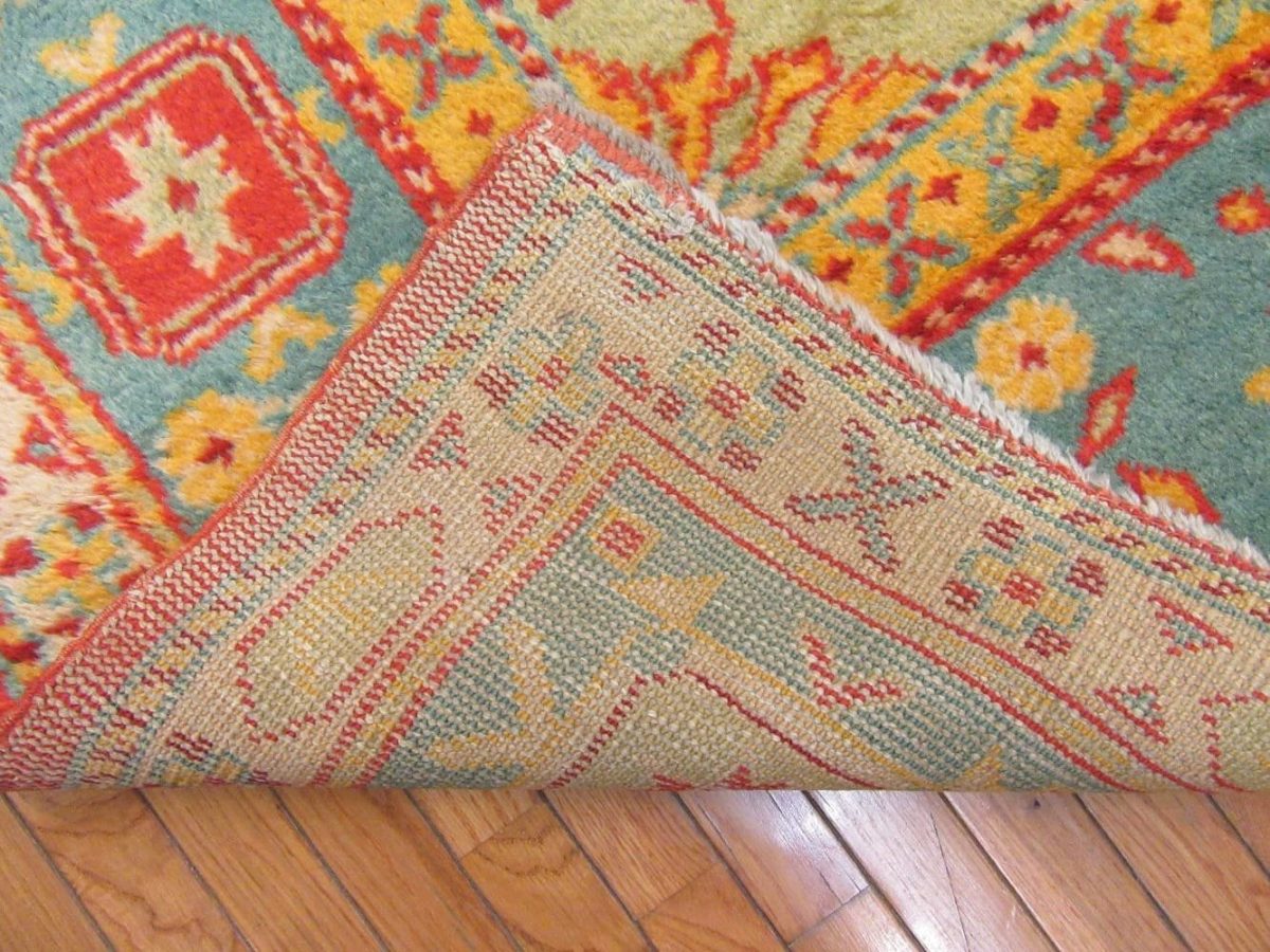 8′ x 13′ Terracotta Fine Hand-Knotted Turkish Antique Oushak Rug – Transitional Wool