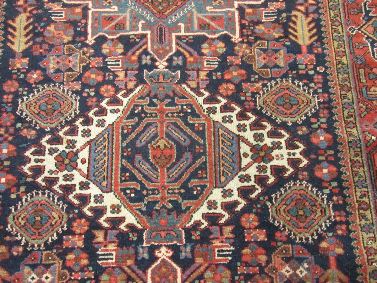 5′ x 7′ Red Fine Hand-Knotted Persian Antique Karajeh Rug – Traditional Wool
