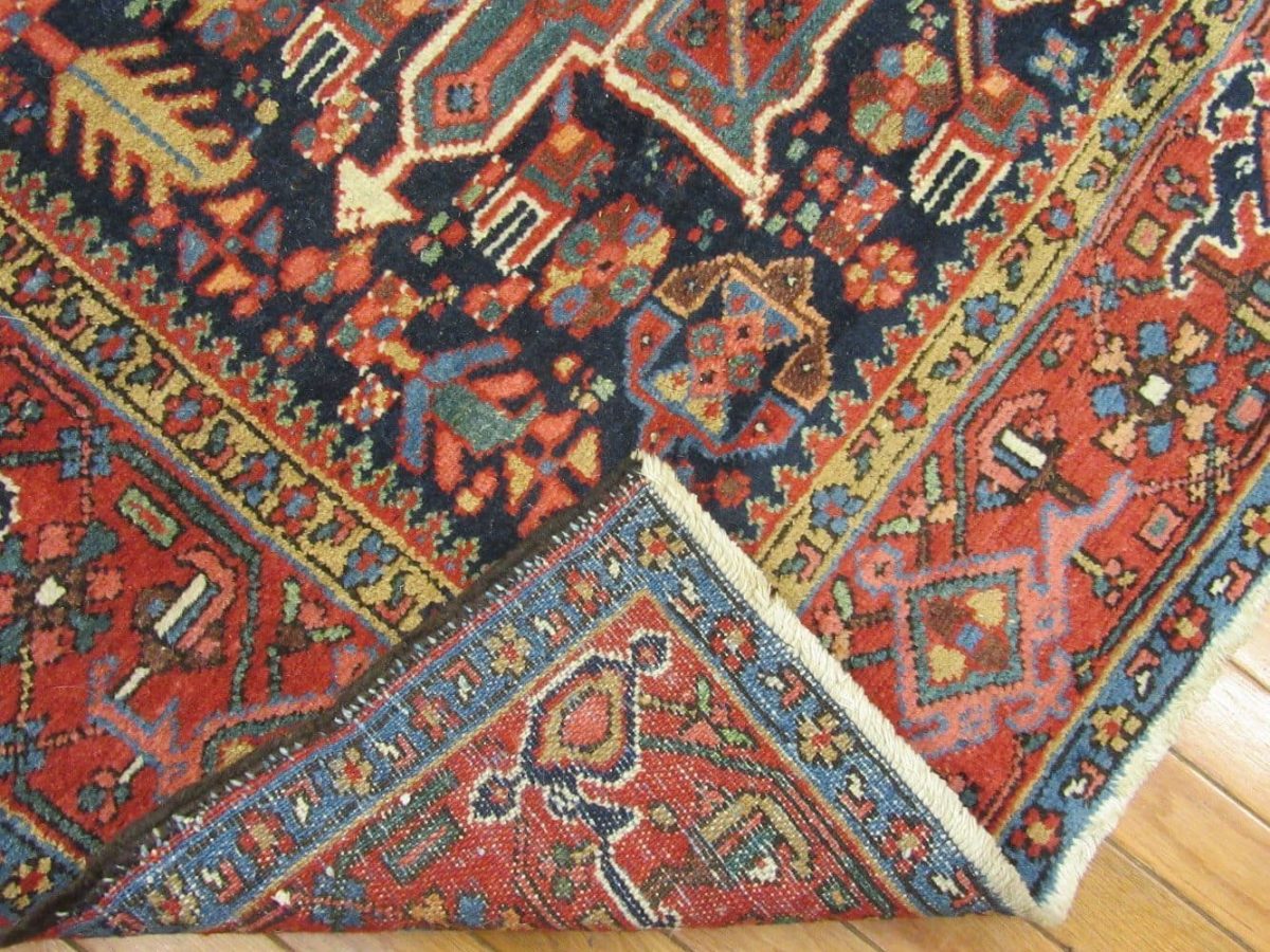 5′ x 7′ Red Fine Hand-Knotted Persian Antique Karajeh Rug – Traditional Wool