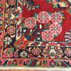 4′ x 7′ Red Fine Hand-Knotted Persian Vintage Sarouk Rug – Traditional Wool