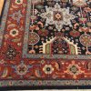 9′ x 12′ Navy Fine Hand-Knotted Indian Karajah Design Rug – Traditional Wool
