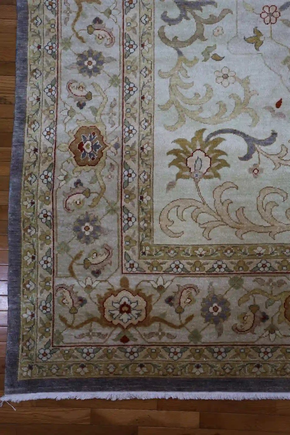 12′ x 15′ Beige Fine Hand-Knotted Turkish Farahan Design Rug – Traditional Wool