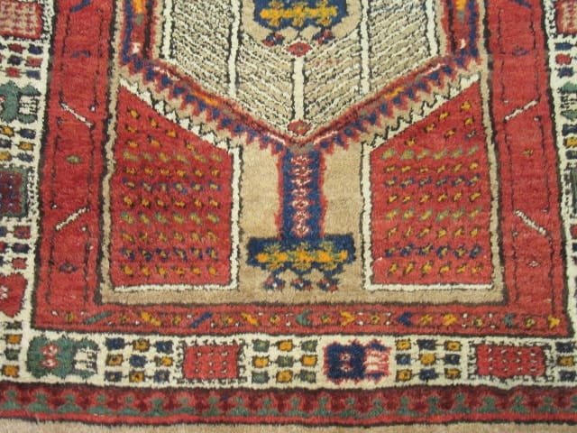 3′ x 7′ Red Fine Hand-Knotted Persian Vintage Sarab Runner Rug – Traditional Wool