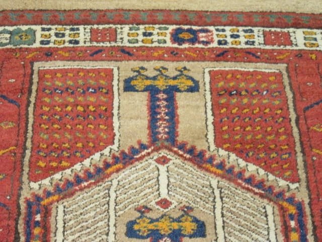 3′ x 7′ Red Fine Hand-Knotted Persian Vintage Sarab Runner Rug – Traditional Wool