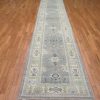 3′ x 17′ Grey Fine Hand-Knotted Turkish Oushak Runner Rug – Transitional Wool