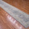 3′ x 17′ Grey Fine Hand-Knotted Turkish Oushak Runner Rug – Transitional Wool