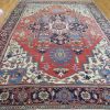 10′ x 13′ Terracotta Fine Hand-Knotted Persian Antique Heriz/Serapi Rug – Traditional Wool
