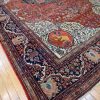 9′ x 14′ Red Fine Hand-Knotted Persian Antique Sarouk Farahan Rug – Traditional Wool