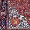 9′ x 14′ Red Fine Hand-Knotted Persian Antique Sarouk Farahan Rug – Traditional Wool