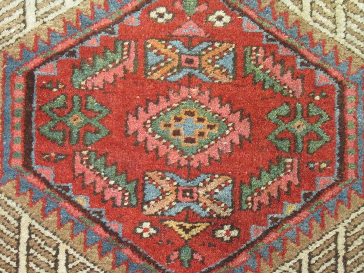 3′ x 12′ Red Fine Hand-Knotted Caucasian Kazak Rug – Tribal Wool
