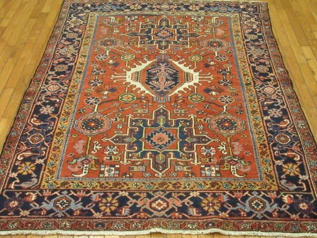 5′ x 6′ Red Fine Hand-Knotted Persian Karajeh Rug – Traditional Wool