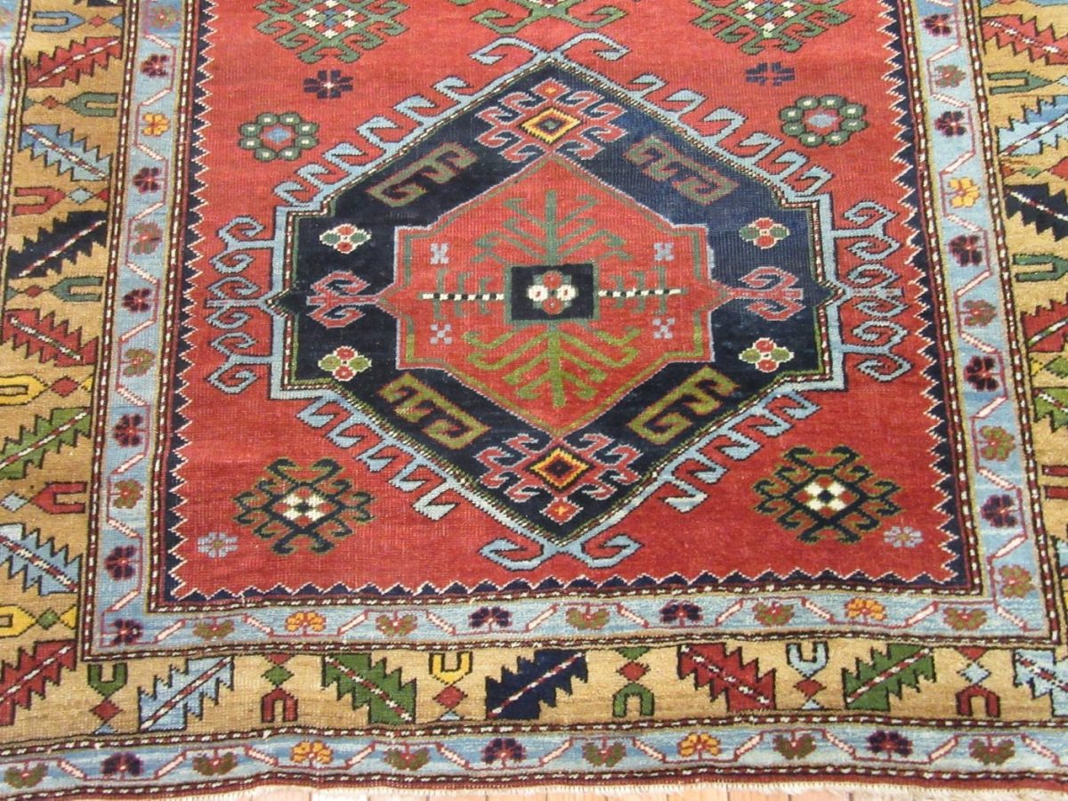 5′ x 8′ Caucasian Red Kazak Rug Traditional Hand Knotted Wool