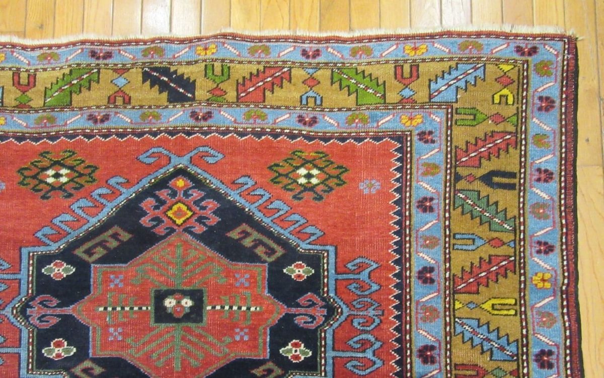 5′ x 8′ Caucasian Red Kazak Rug Traditional Hand Knotted Wool