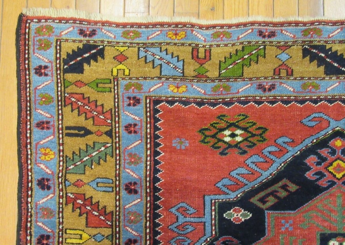 5′ x 8′ Caucasian Red Kazak Rug Traditional Hand Knotted Wool