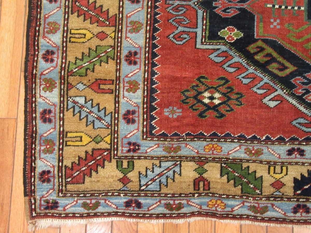 5′ x 8′ Caucasian Red Kazak Rug Traditional Hand Knotted Wool