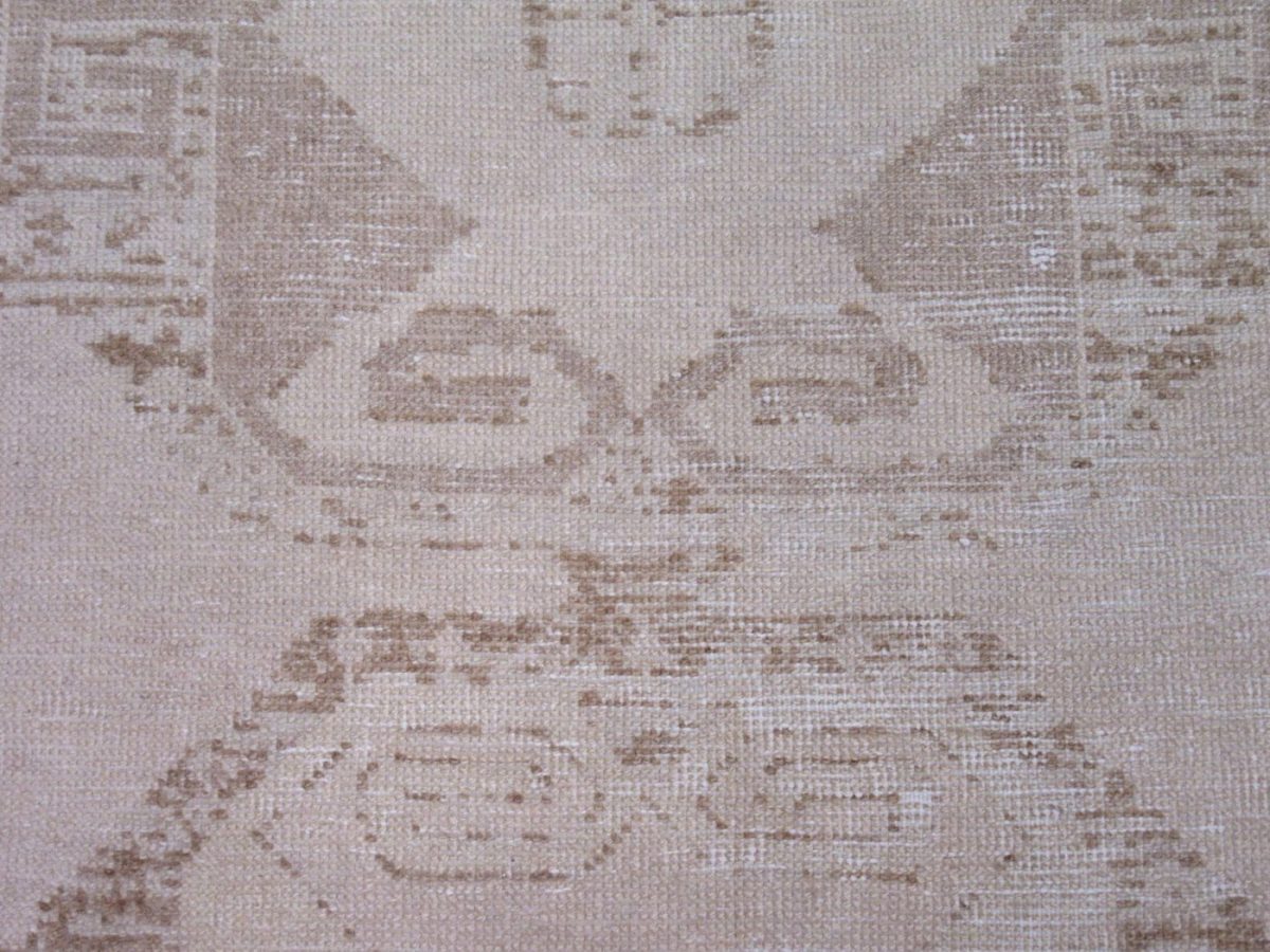3′ x 11′ Turkish Anatolian Ivory Runner Rug Transitional Wool