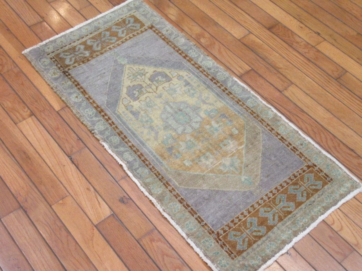 2′ x 3′ Turkish Gold Gray Accent Rug Transitional Wool