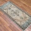 2′ x 4′ Turkish Ivory Aqua Accent Rug Transitional Wool