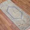 1′ x 3′ Turkish Beige Blue Accent Rug Transitional Wool