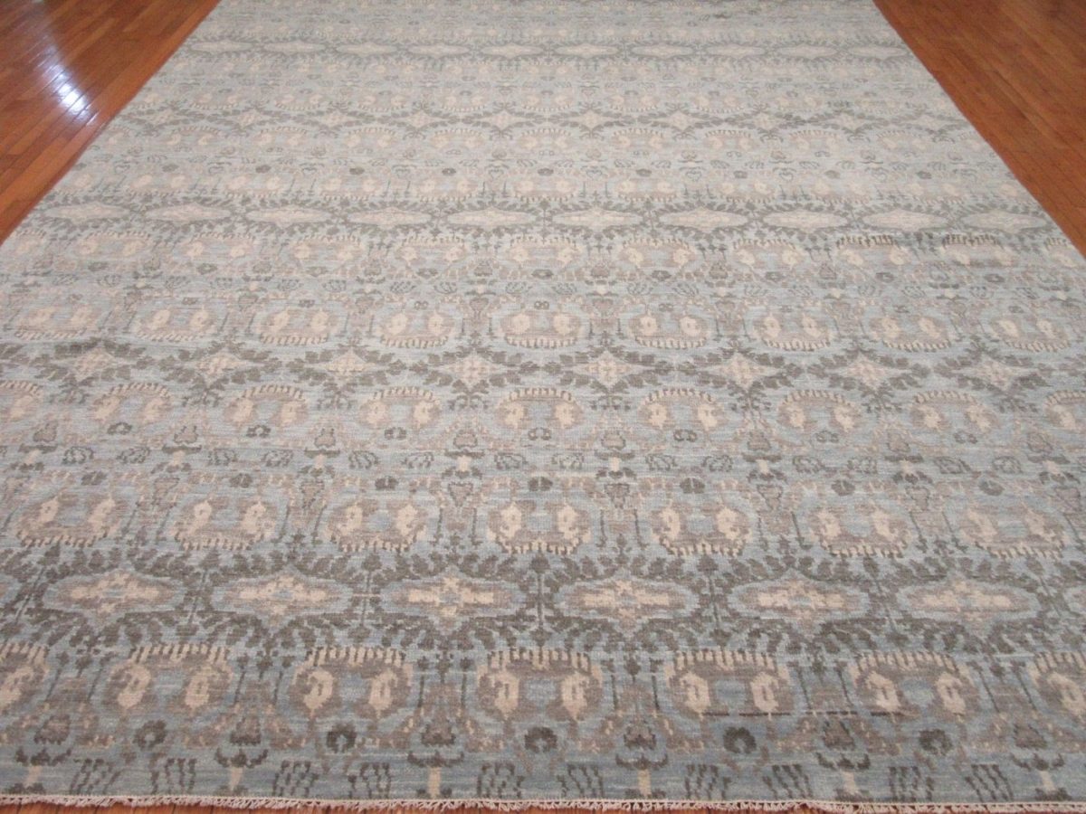 10′ x 14′ Indian Patterned Rug Contemporary Wool