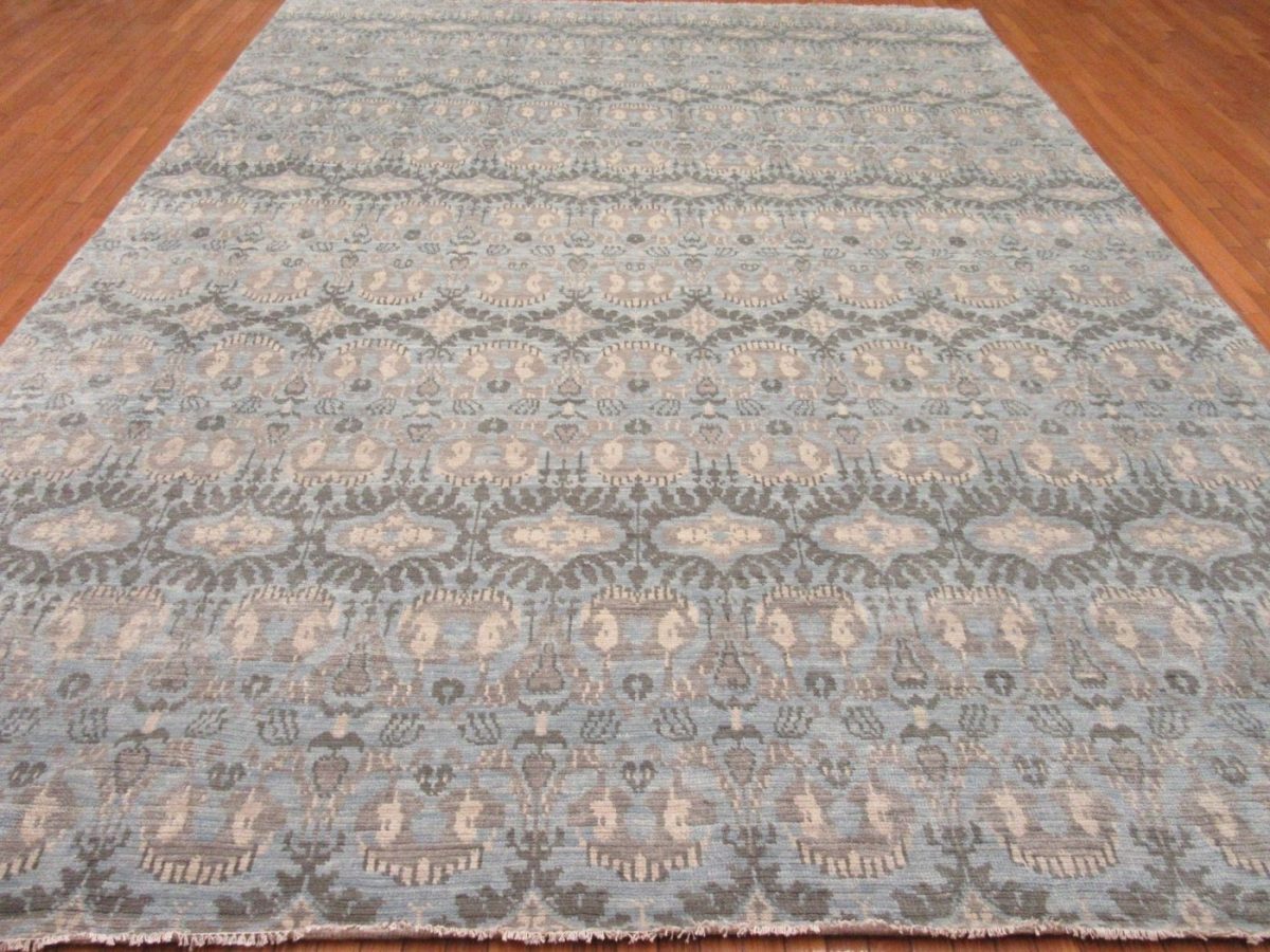 10′ x 14′ Indian Patterned Rug Contemporary Wool