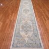 3′ x 13′ Turkey Ivory Oushak Runner Rug Transitional Hand Knotted Wool