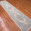 3′ x 13′ Turkey Ivory Oushak Runner Rug Transitional Hand Knotted Wool