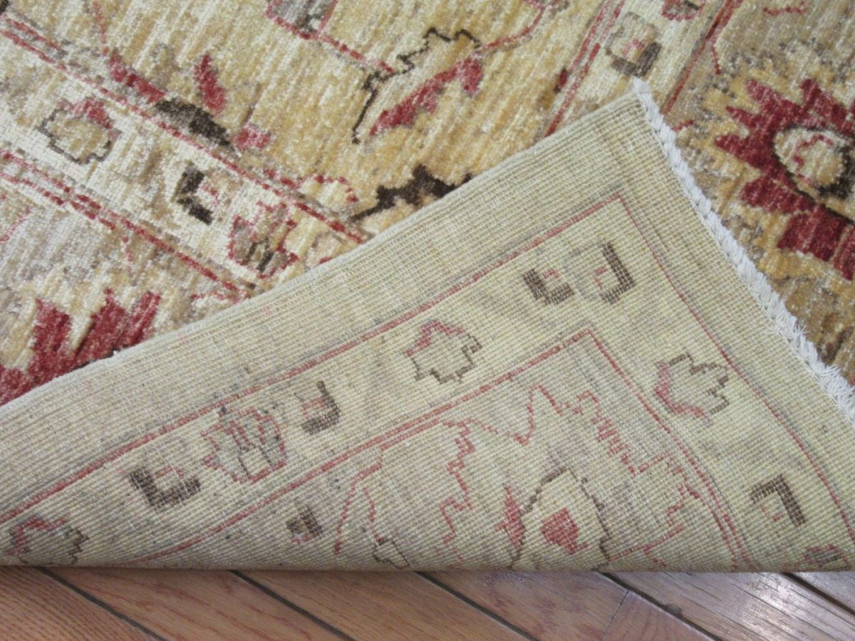 9′ x 11′ Pakistan Beige Sultanabad Rug Traditional Hand Knotted Wool