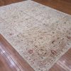 9′ x 11′ Pakistan Beige Sultanabad Rug Traditional Hand Knotted Wool