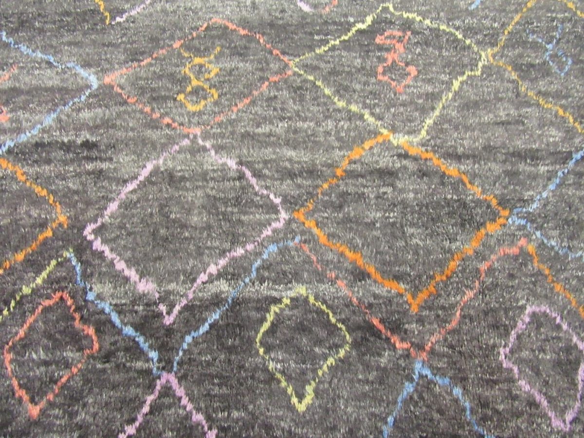 9′ x 14′ Turkey Charcoal Contemporary Rug Modern Hand Knotted Wool