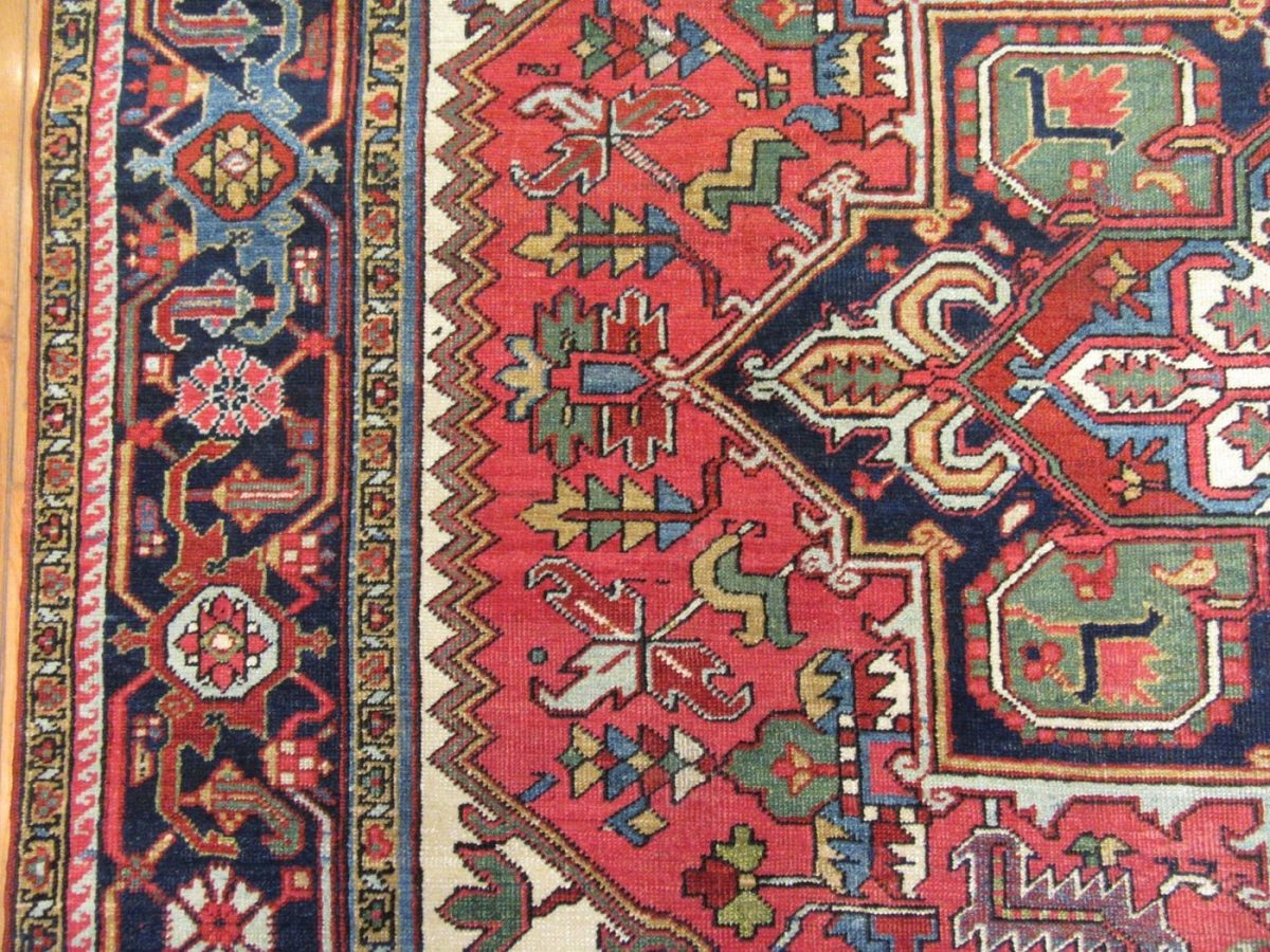9′ x 12′ Persian Red Heriz Rug Traditional Wool
