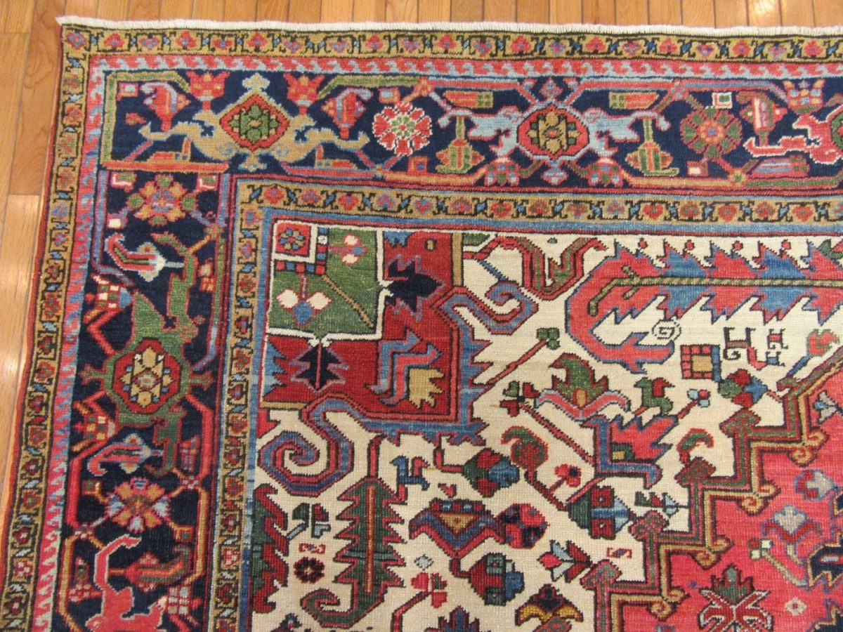9′ x 12′ Persian Red Heriz Rug Traditional Wool