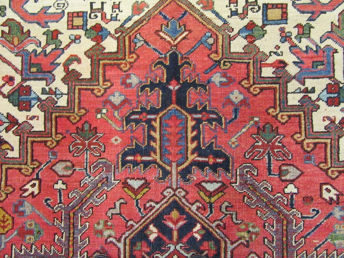 9′ x 12′ Persian Red Heriz Rug Traditional Wool