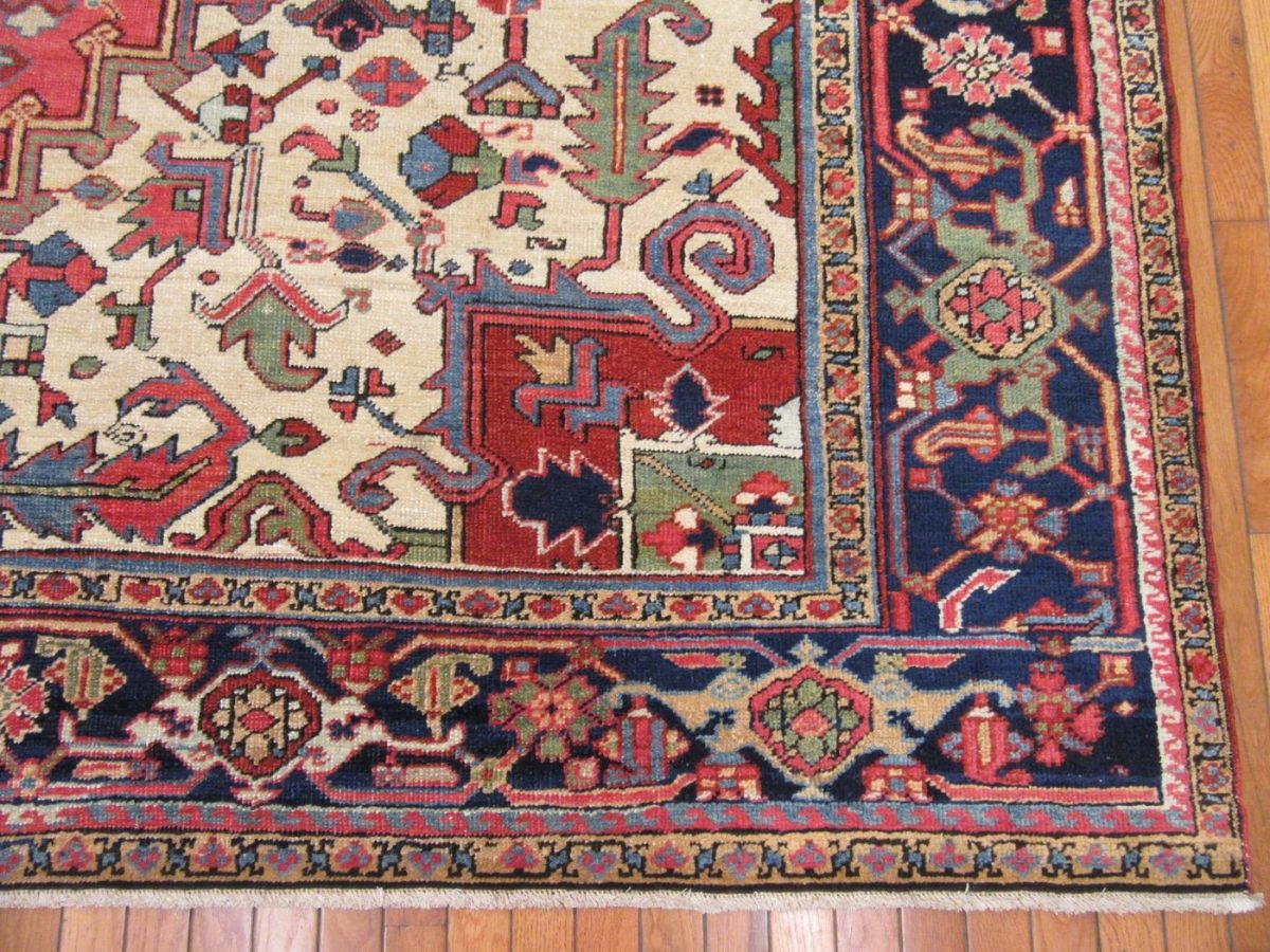 9′ x 12′ Persian Red Heriz Rug Traditional Wool