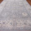 11′ x 15′ Soft Silver-Sage and Cream Hand-Knotted Fine Turkish Oushak Style Carpet – Premium Wool & Silk Blend