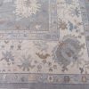 11′ x 15′ Soft Silver-Sage and Cream Hand-Knotted Fine Turkish Oushak Style Carpet – Premium Wool & Silk Blend