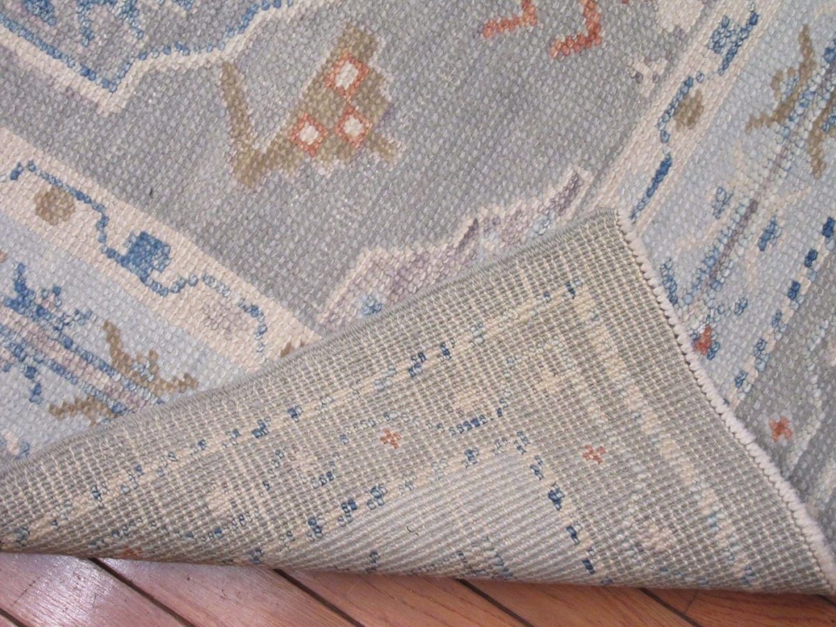4′ x 16′ Turkish Ivory Oushak Runner Rug Hand Knotted Wool