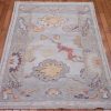 3′ x 5′ Light Blue Turkish Oushak Rug Hand Knotted Wool