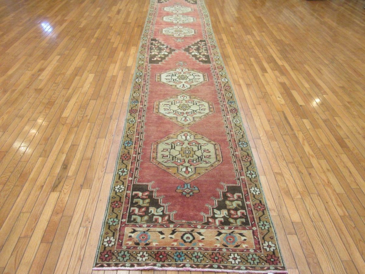 3′ x 18′ Turkish Village Runner Rug Hand Knotted Wool
