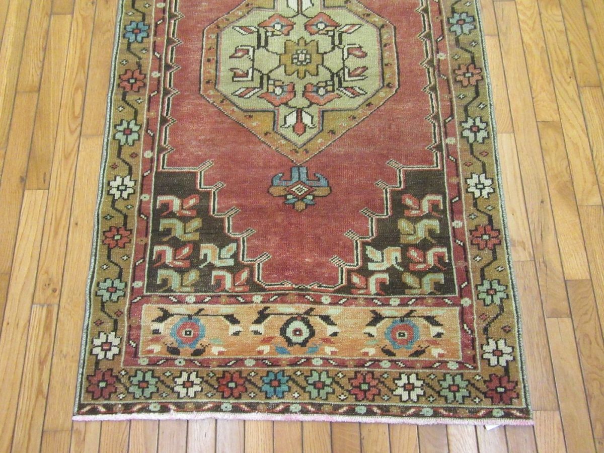 3′ x 18′ Turkish Village Runner Rug Hand Knotted Wool