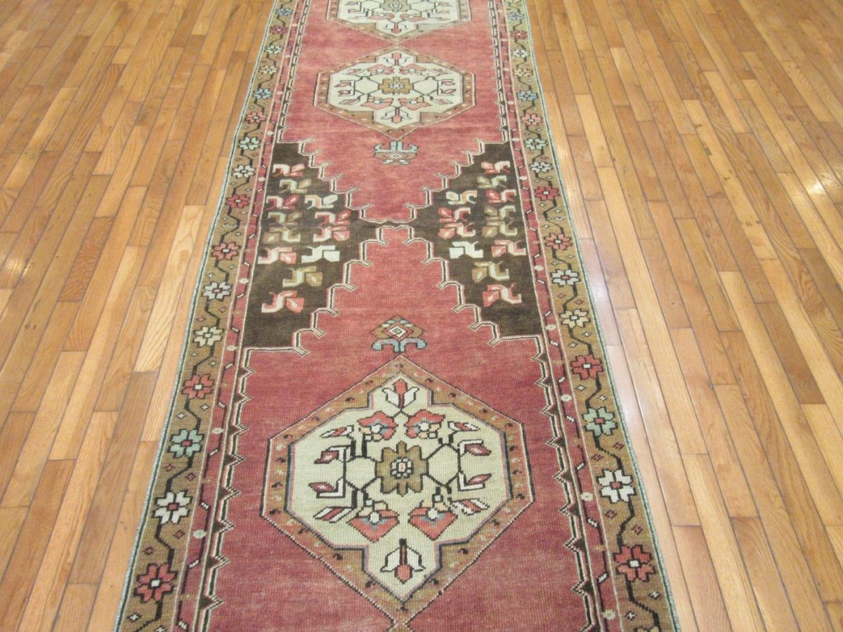 3′ x 18′ Turkish Village Runner Rug Hand Knotted Wool