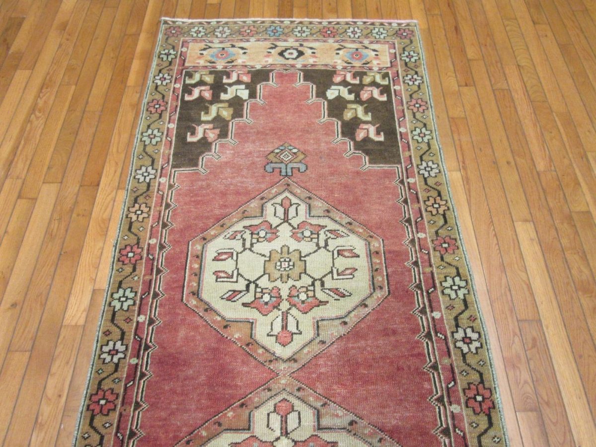 3′ x 18′ Turkish Village Runner Rug Hand Knotted Wool