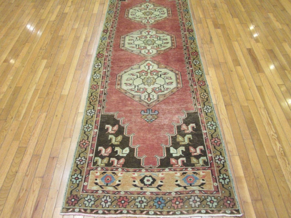 3′ x 18′ Turkish Village Runner Rug Hand Knotted Wool