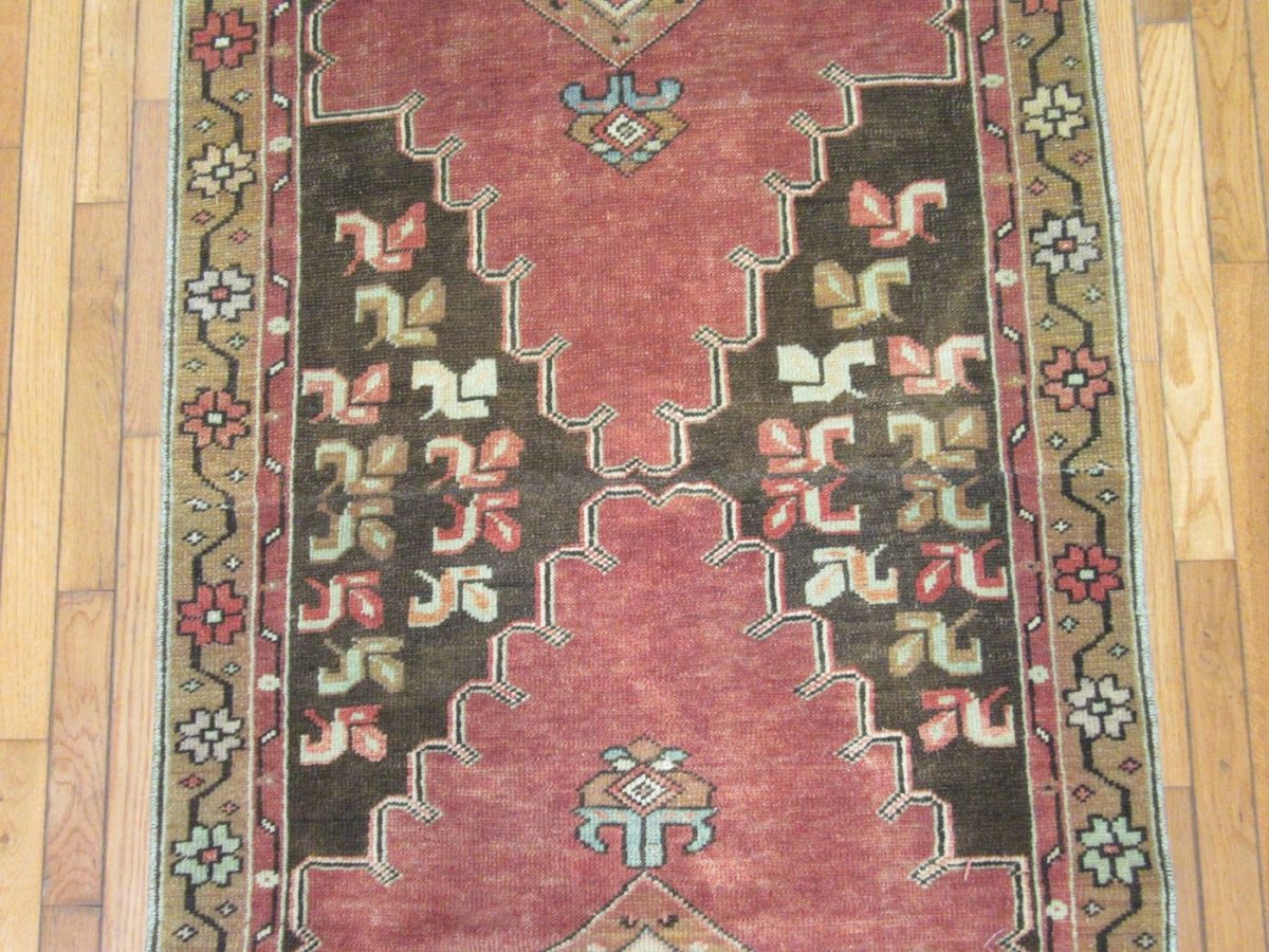 3′ x 18′ Turkish Village Runner Rug Hand Knotted Wool