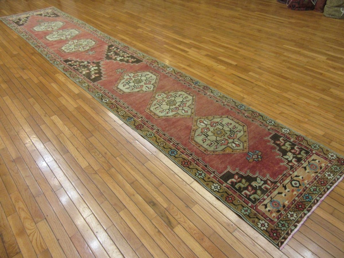 3′ x 18′ Turkish Village Runner Rug Hand Knotted Wool