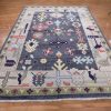 9′ x 12′ Charcoal Grey Hand-Knotted New Turkish Oushak Rug – Transitional Wool