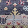 9′ x 12′ Charcoal Grey Hand-Knotted New Turkish Oushak Rug – Transitional Wool