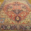 10′ x 13′ Persian Red Heriz Rug Traditional Hand-Knotted Wool
