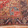 10′ x 13′ Persian Red Heriz Rug Traditional Hand-Knotted Wool