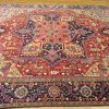 10′ x 13′ Persian Red Heriz Rug Traditional Hand-Knotted Wool